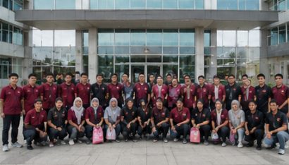 A student group on a university campus